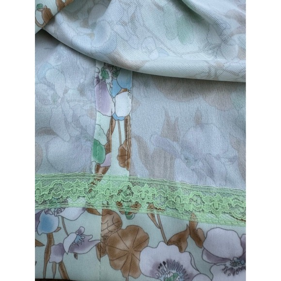 Vintage 70s 80s Floral Midi Dress Pastel Polyester Handmade Garden Party - Picture 11 of 11